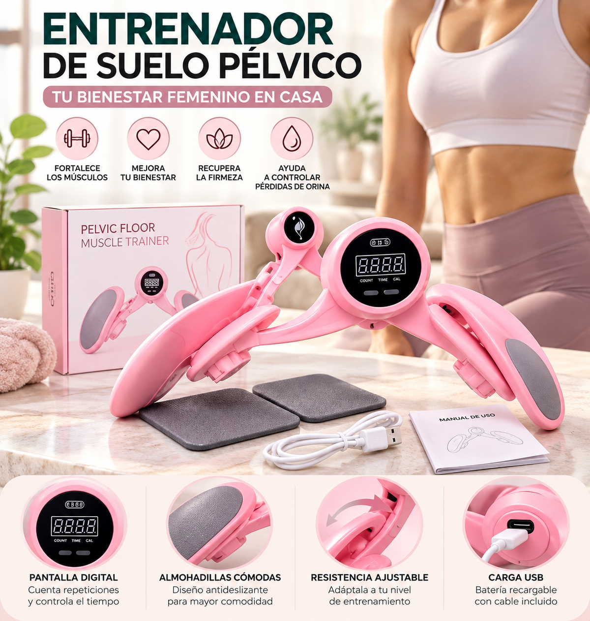 Entrenador de Suelo Pélvico con Pantalla Digital | Entrena, Tonifica y Fortalece💪💥