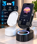 📱✨ Soporte 3 en 1 con Altavoz Bluetooth 5.3 – Giratorio 360° 🔊🔄
