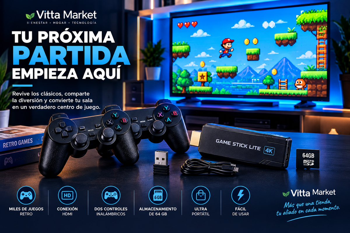 🎮🔥 ¡MILES DE JUEGOS EN TU TV! 🕹️ Game Stick 4K + 2 Controles Inalámbricos 🚀